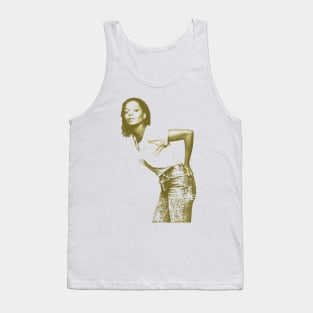 Diana Ross Yellow Vintage 80s Tank Top